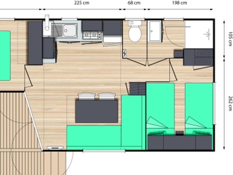 Mobilhome 4 personnes - Grand Confort Méditerranée 5