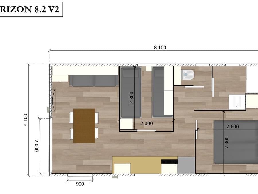 Mobilhome 4 personnes - Cottage Privilège Horizon 4