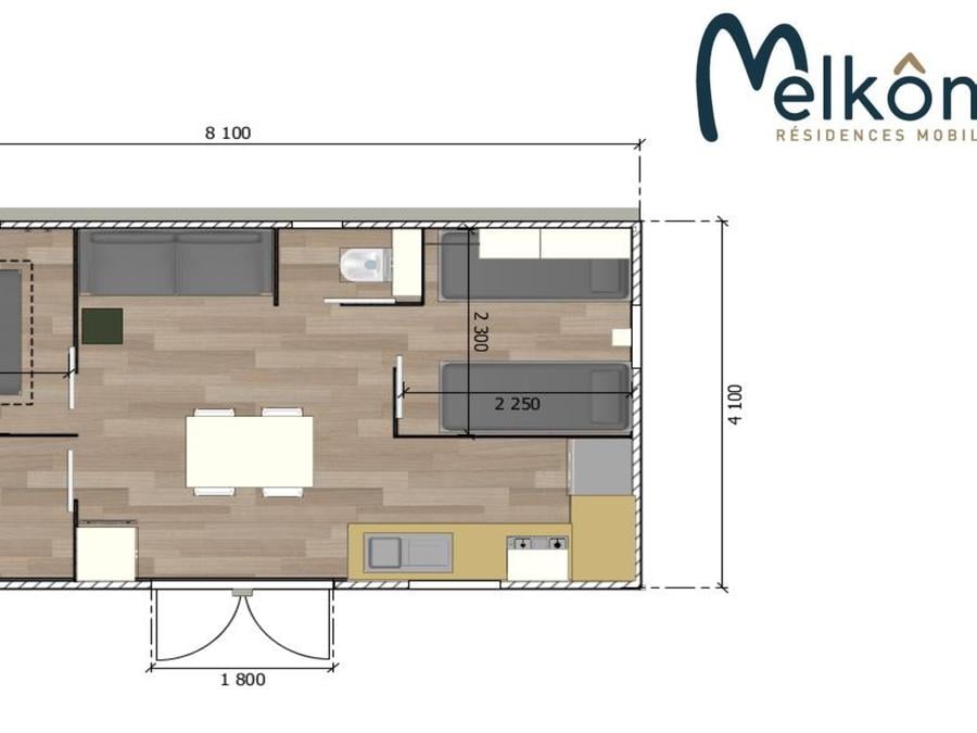 Mobilhome 4 personnes - Cottage Oasis 2 chambres 4