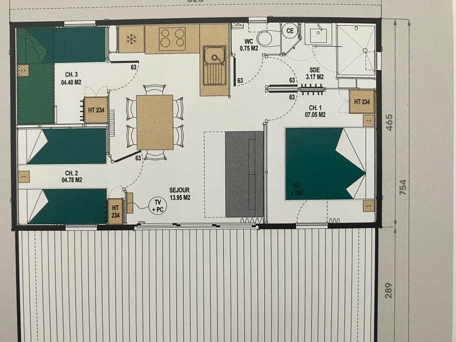 Chalet 6 personnes - Chalet Premium (1er Balcon) -VUE LAC 8