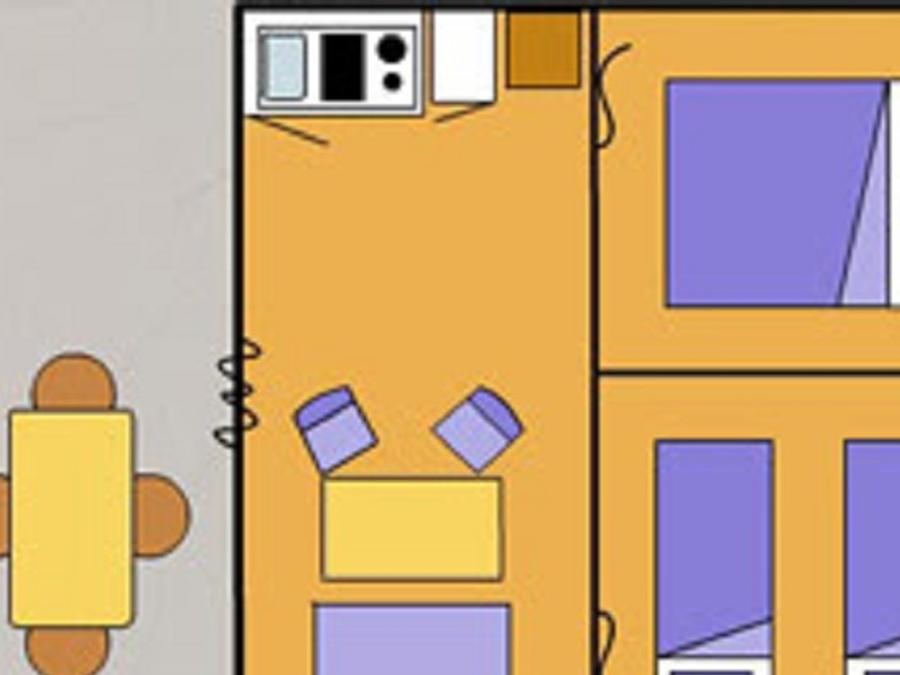 Bungalow toilé 4 personnes - Eco - Tente Lodge (sans sanitaires) 1