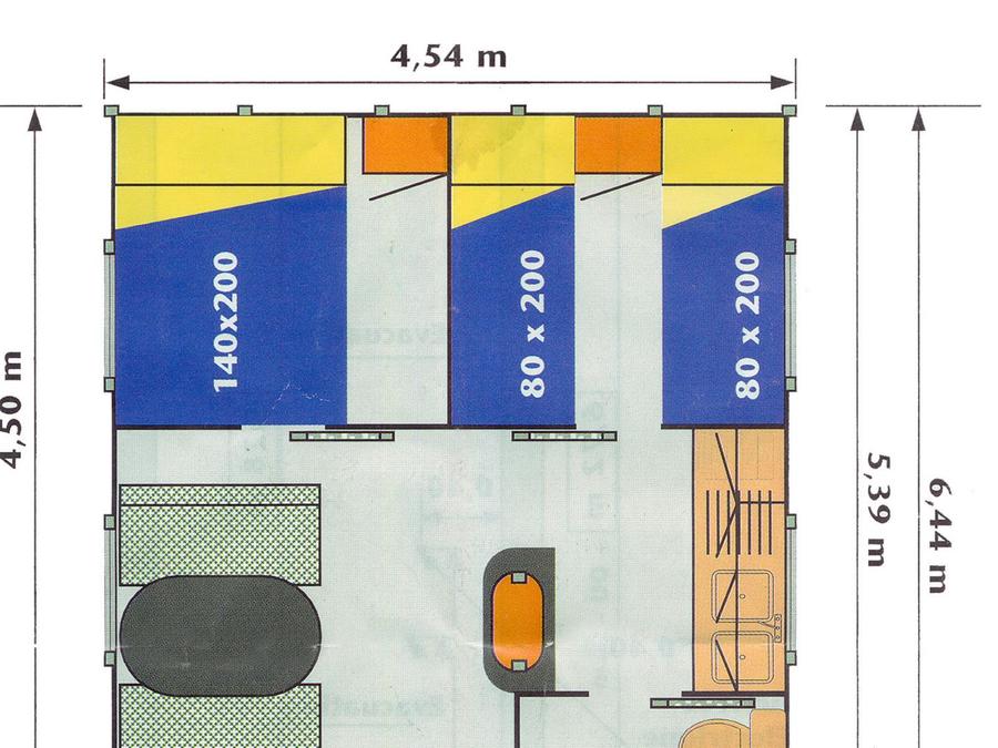 Chalet 5 personnes - HLL CLUB //MOREA - 2 chambres 6