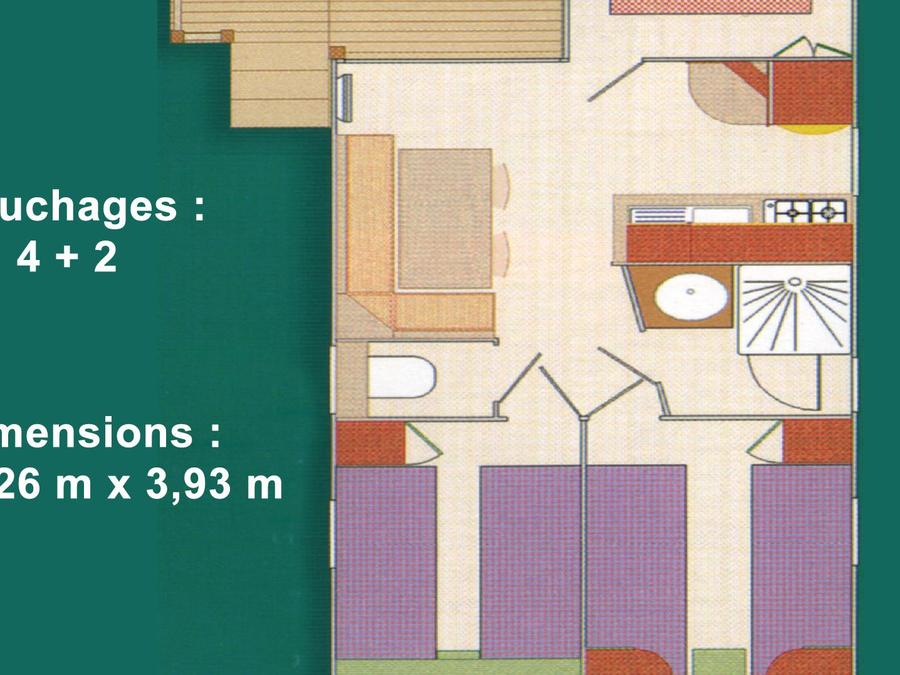 Mobilhome 6 personnes - MONTANA - 3 chambres 2