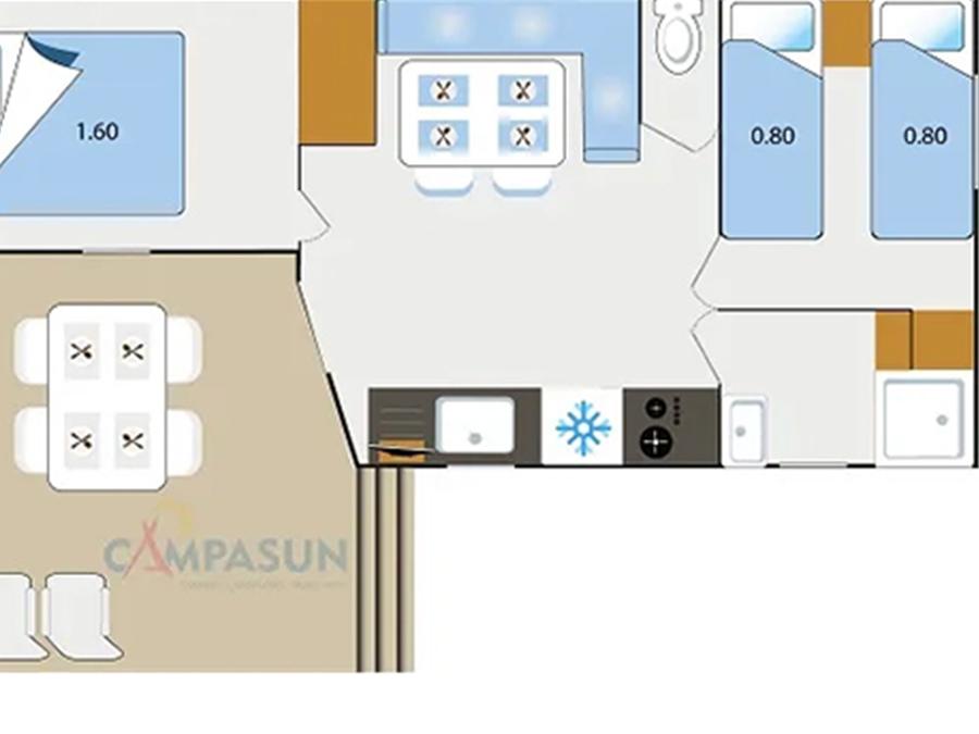 Mobilhome 4 personnes - Gordes - 28m² - 2 chambres 8