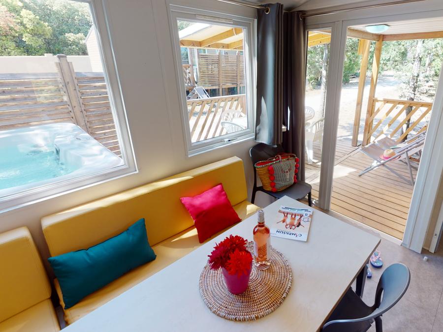 Mobilhome 6 personnes - Vaucluse - 28m² - 3 chambres + Jacuzzi 2