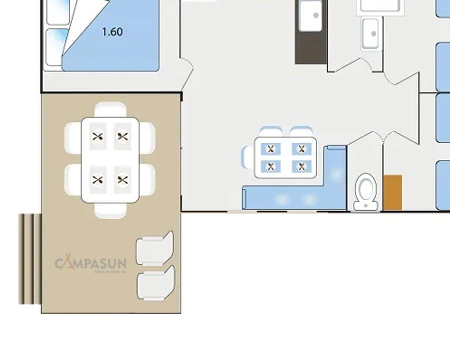 Mobilhome 6 personnes - Lavande - 28m² - 3 chambres 3
