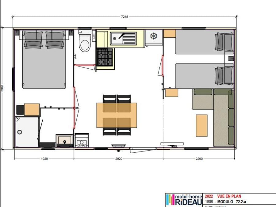 Mobilhome 5 personnes - Mobil-home Dune Dimanche/Dimanche 4/5 pers 1