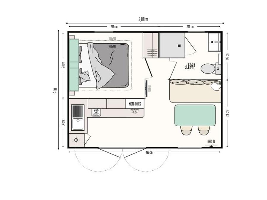Mobilhome 2 personnes - Mobil-home Oyat 2 pers 5