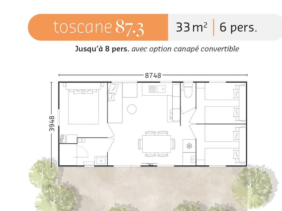 Mobilhome 6 personnes - Mobil-home Saline 6 pers 3