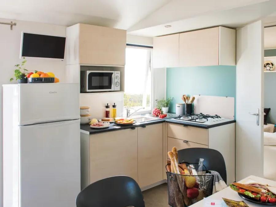 Mobilhome 7 personnes - Mobil Home Aqua 3ch 6/7pers Terrasse Semi-Couverte TV 2
