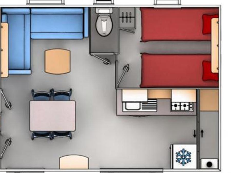 Mobilhome 5 personnes - 2 chambres 4/5 personnes 2