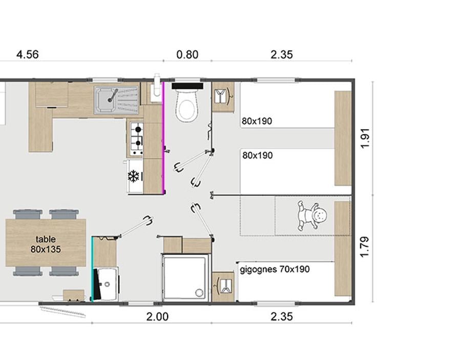 Mobilhome 6 personnes - Premium - 3 chambres 9