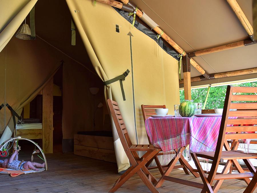 Tente en toile et en bois 4 personnes - Safari 1