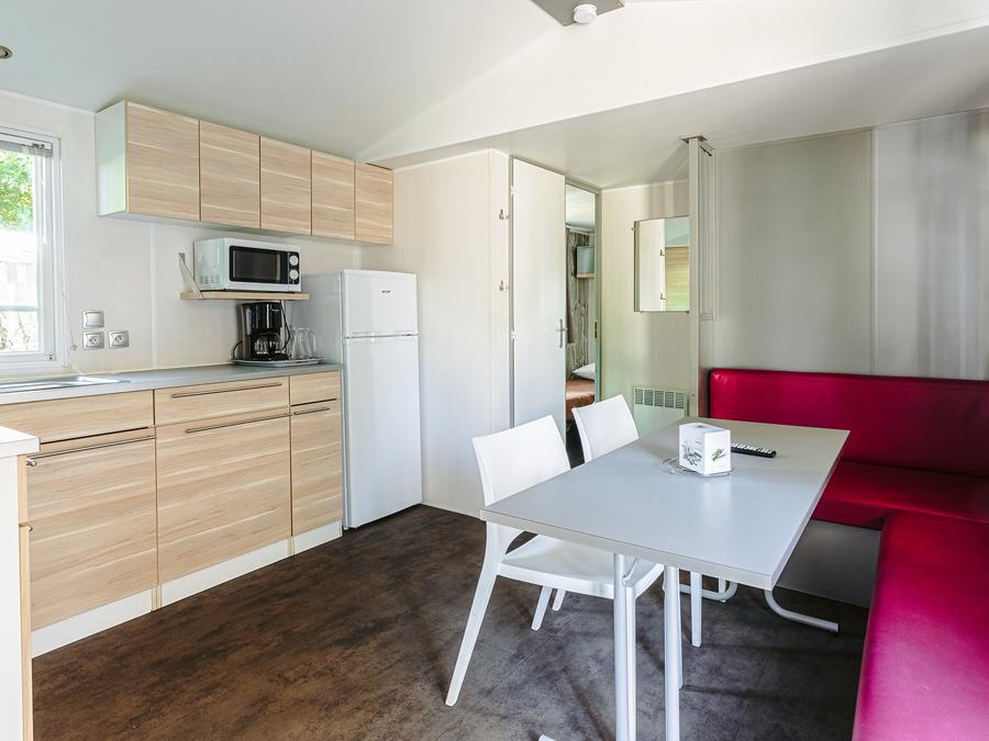 Mobilhome 6 personnes - Mobil-home Forêt 34.5m² (3 chambres) (+ de 10 ans) + Terrasse + TV 4/6 pers 10