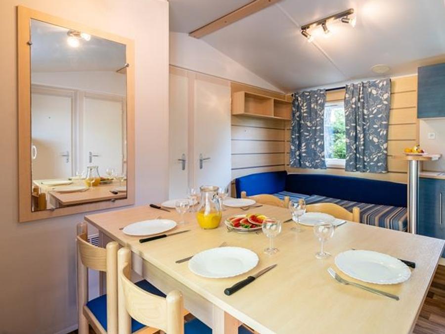 Mobilhome 6 personnes - Mobil-home Forêt 34.5m² (3 chambres) (+ de 10 ans) + Terrasse + TV 4/6 pers 1
