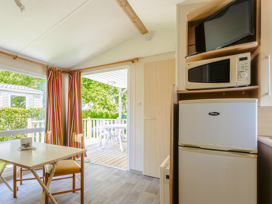 Mobilhome 4 personnes - Mobil home Cottage intégré 27.5m² (2 chambres) (+ de 13 ans) + terrasse intégrée+ TV 4 pers 12