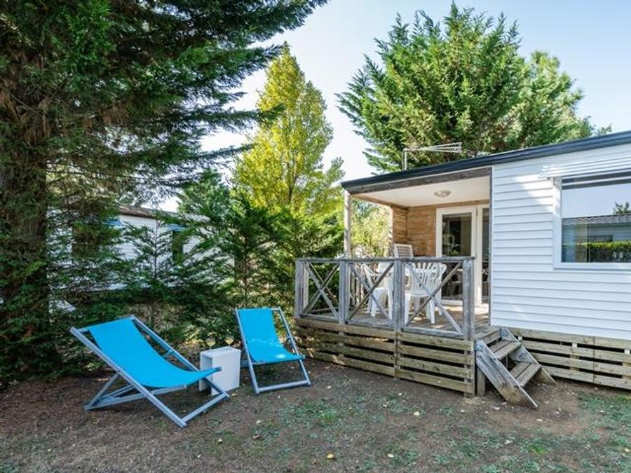 Mobilhome 4 personnes - Mobil home Cottage intégré 27.5m² (2 chambres) (+ de 13 ans) + terrasse intégrée+ TV 4 pers 1