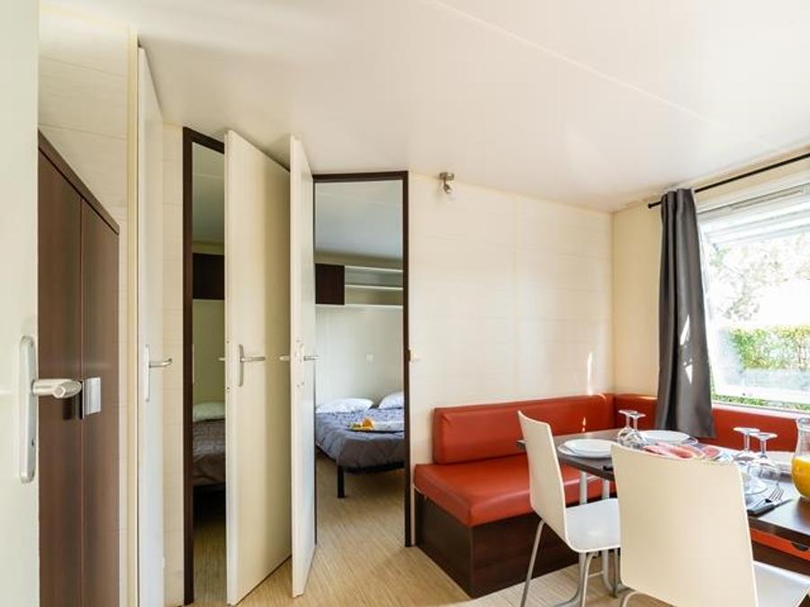 Mobilhome 4 personnes - Mobil home Cottage intégré 27.5m² (2 chambres) (+ de 13 ans) + terrasse intégrée+ TV 4 pers 3