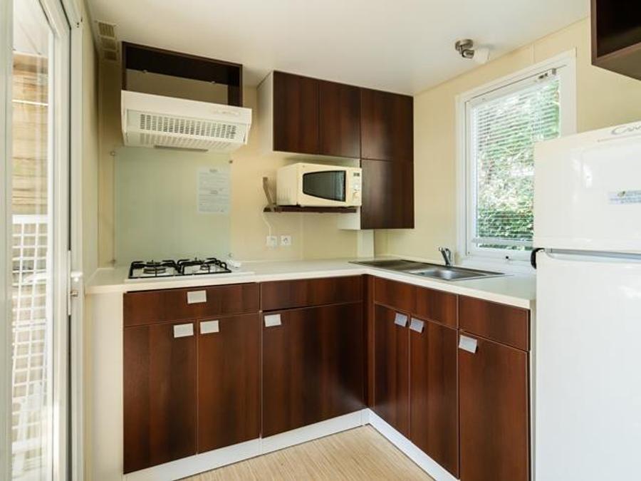 Mobilhome 4 personnes - Mobil home Cottage intégré 27.5m² (2 chambres) (+ de 13 ans) + terrasse intégrée+ TV 4 pers 5