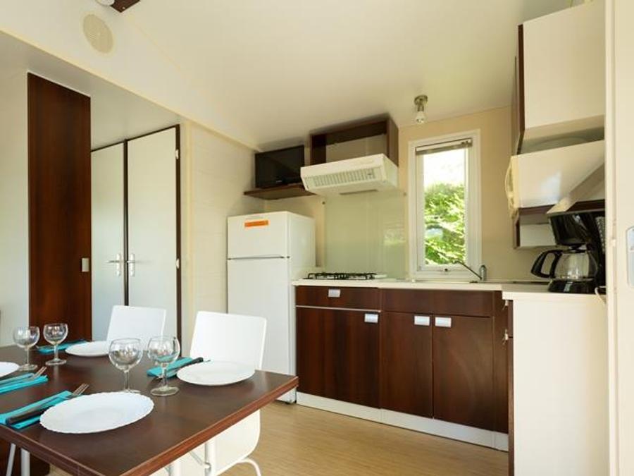 Mobilhome 4 personnes - Mobil home Cottage intégré 27.5m² (2 chambres) (+ de 13 ans) + terrasse intégrée+ TV 4 pers 4