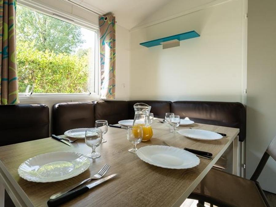 Mobilhome 8 personnes - Mobil-home Sable 40m² (4 chambres) + TV + Terrasse couverte (+ de 8 ans) 8 pers 6