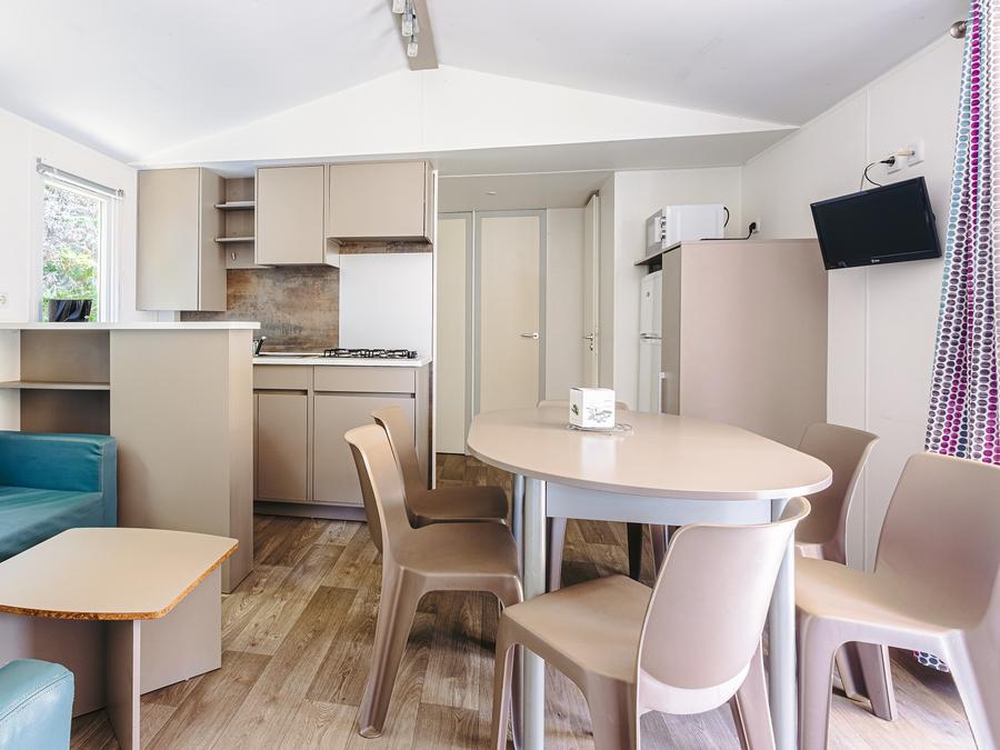 Mobilhome 8 personnes - Mobil-home Sable 40m² (4 chambres) + TV + Terrasse couverte (+ de 8 ans) 8 pers 11