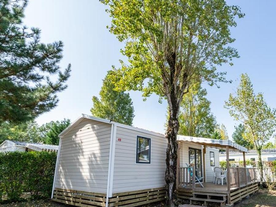 Mobilhome 8 personnes - Mobil-home Sable 40m² (4 chambres) + TV + Terrasse couverte (+ de 8 ans) 8 pers 2