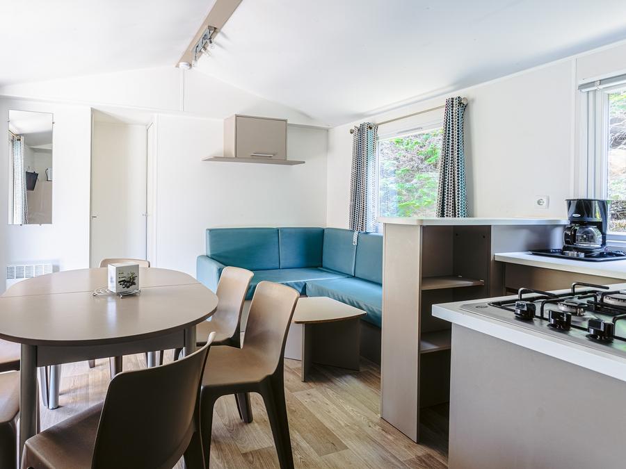 Mobilhome 8 personnes - Mobil-home Sable 40m² (4 chambres) + TV + Terrasse couverte (+ de 8 ans) 8 pers 12
