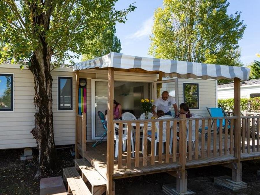 Mobilhome 8 personnes - Mobil-home Sable 40m² (4 chambres) + TV + Terrasse couverte (+ de 8 ans) 8 pers 3
