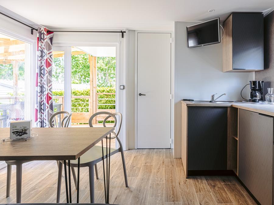 Mobilhome 4 personnes - Mobil-home Horizon 27.5m² (2 chambres) (- de 8 ans) + terrasse intégrée + TV 4 pers 10