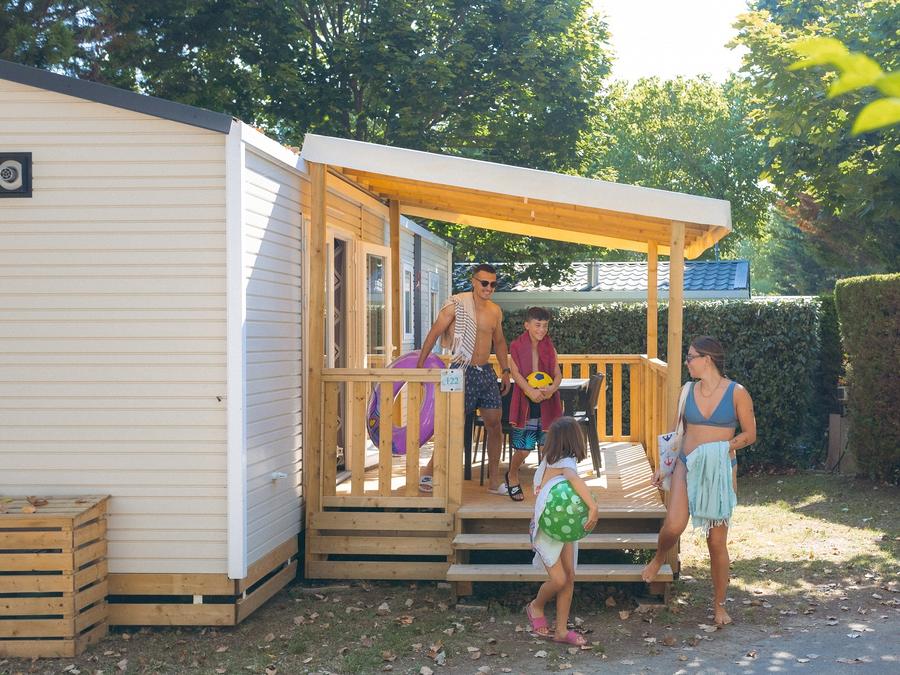 Mobilhome 6 personnes - Mobil-home Grand Large 34.5m² (3 chambres) (- de 8 ans) + TV + Terrasse 4/6 pers 8