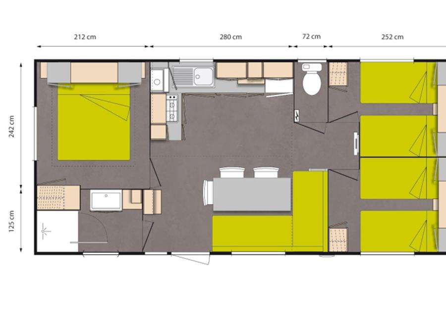 Mobilhome 6 personnes - FORET - 3 chambres avec TV 7