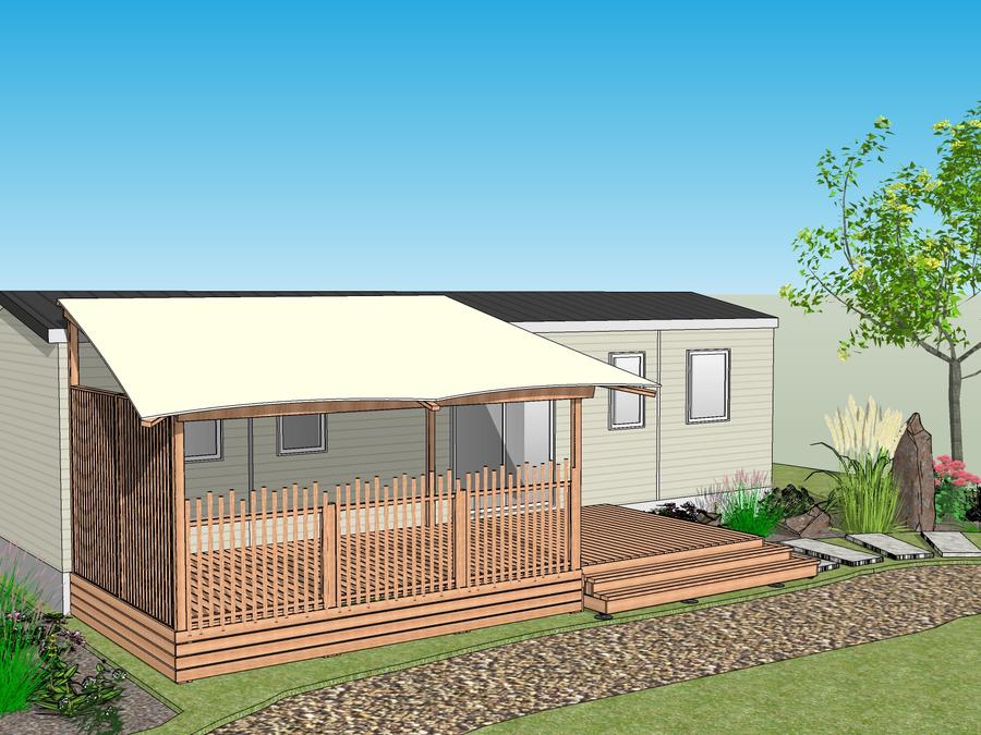 Mobilhome 8 personnes - Mobil-home Sable plus 40m² (4 chambres, 2 salle de bains) 8 pers 5