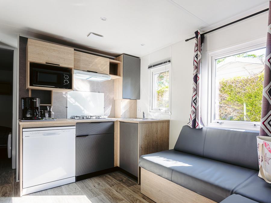 Mobilhome 8 personnes - Mobil-home Sable plus 40m² (4 chambres, 2 salle de bains) 8 pers 9