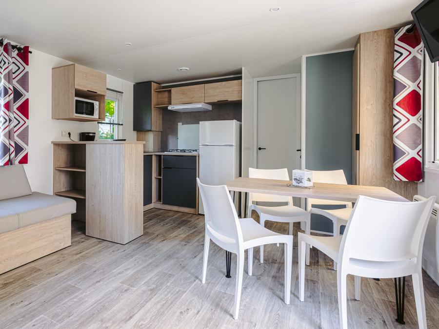 Mobilhome 5 personnes - Mobil-home Evasion Plus 28.5m² (2 chambres) (- de 3 ans) + TV + Terrasse + Clim + Lave-vaisselle 4/5 pers 2