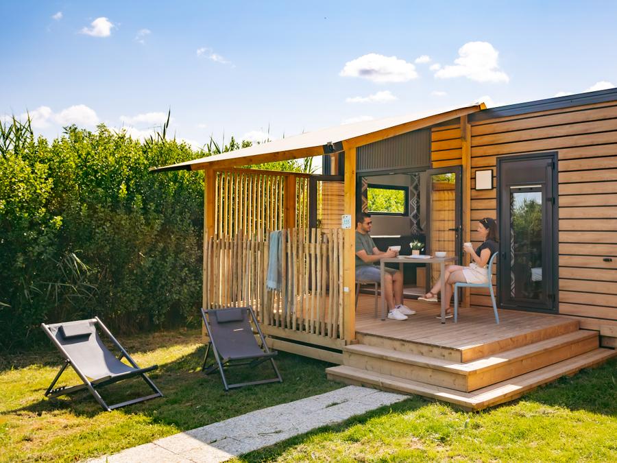 Mobilhome 2 personnes - Mobil-home Plage Plus 18.6m² (- de 3 ans) (1 chambre) + TV + Clim + Lave-vaisselle 2 pers 0