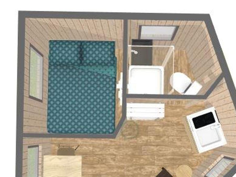 Chalet 2 personnes - Cabane Robinson 7