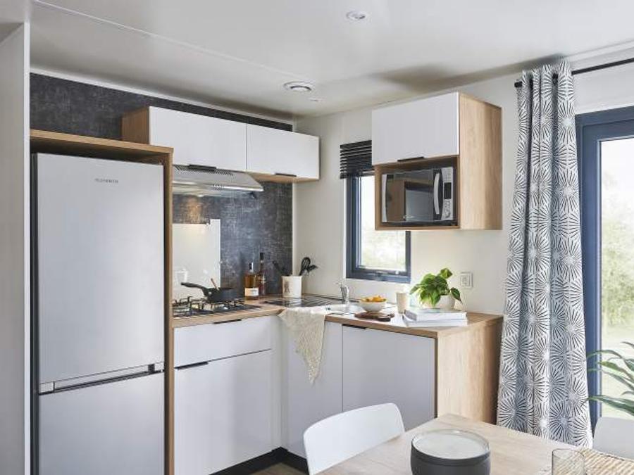 Mobilhome 6 personnes - Premium 33m² 3 chambres + Terrasse + TV + LV + BBQ + Quartier Piéton 1