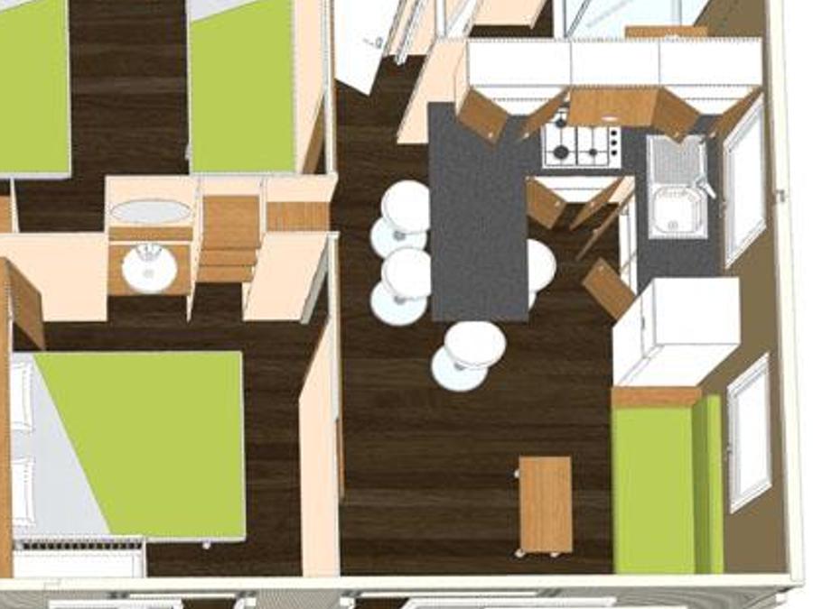 Chalet 7 personnes - VEGA 32 m² 8