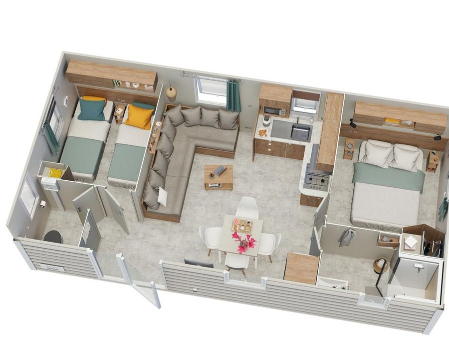 Mobilhome 6 personnes - Azalee gamme residentielle 3
