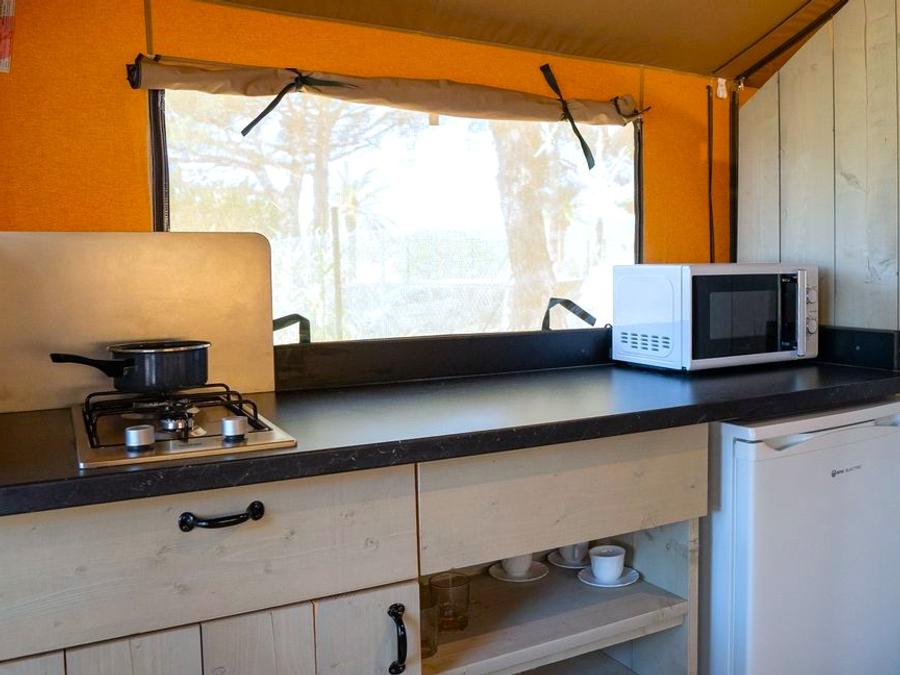 Tente en toile et en bois 4 personnes - Safari Salguer 1
