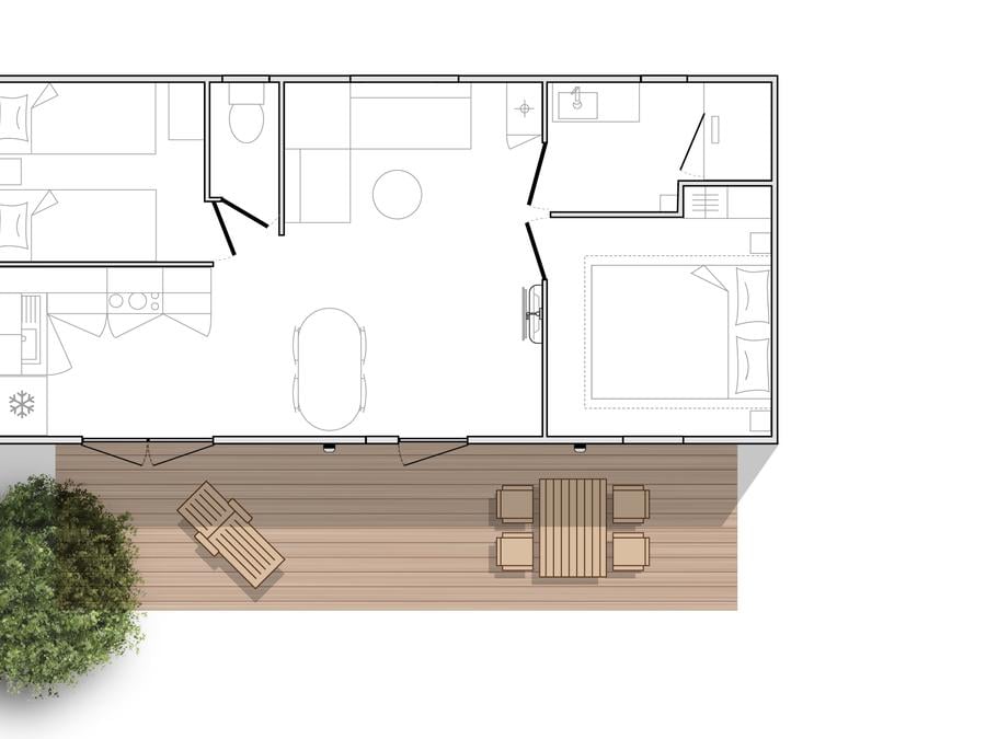 Mobilhome 4 personnes - Mobil Home Garbí 2 bedrooms 4 pers 4