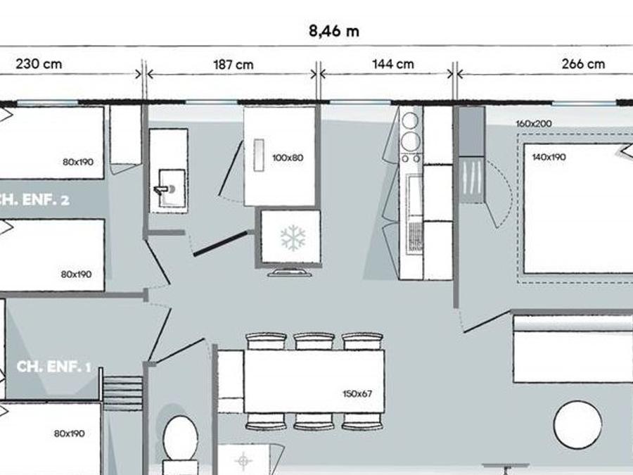 Bungalow 2 personnes - 3 Chambres 5