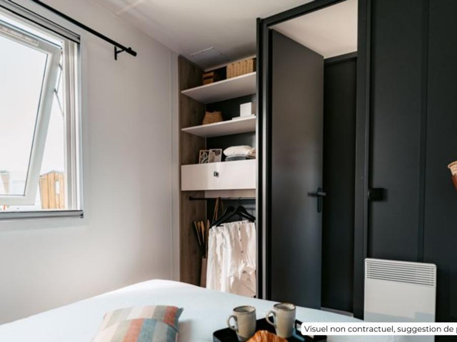 Mobilhome 2 personnes - Homeflower Premium - 1 chambre + Terrasse semi-couverte + TV + LV + Clim + Draps inclus 3