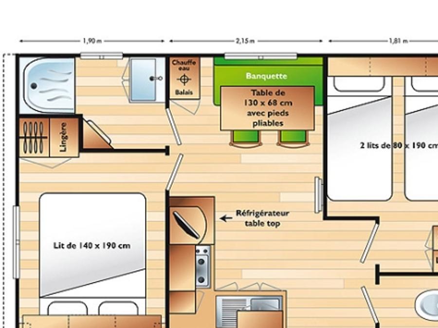 Mobilhome 4 personnes - C- Mobil-home Adriatique - 2 chambres 5