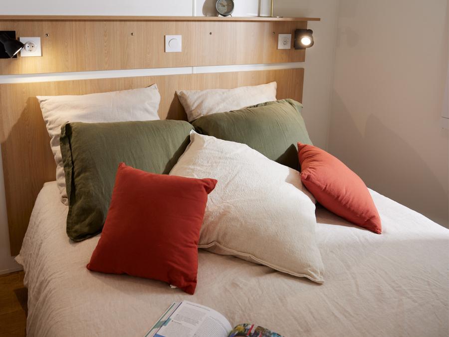 Mobilhome 6 personnes -  	 Homeflower premium 35m² (3 chambres) + CLIM + terrasse semi-couverte + TV + draps + serviettes | 6 personnes 16