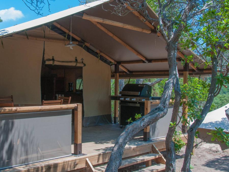 Tente en toile et en bois 5 personnes - LODGE KENYA 1