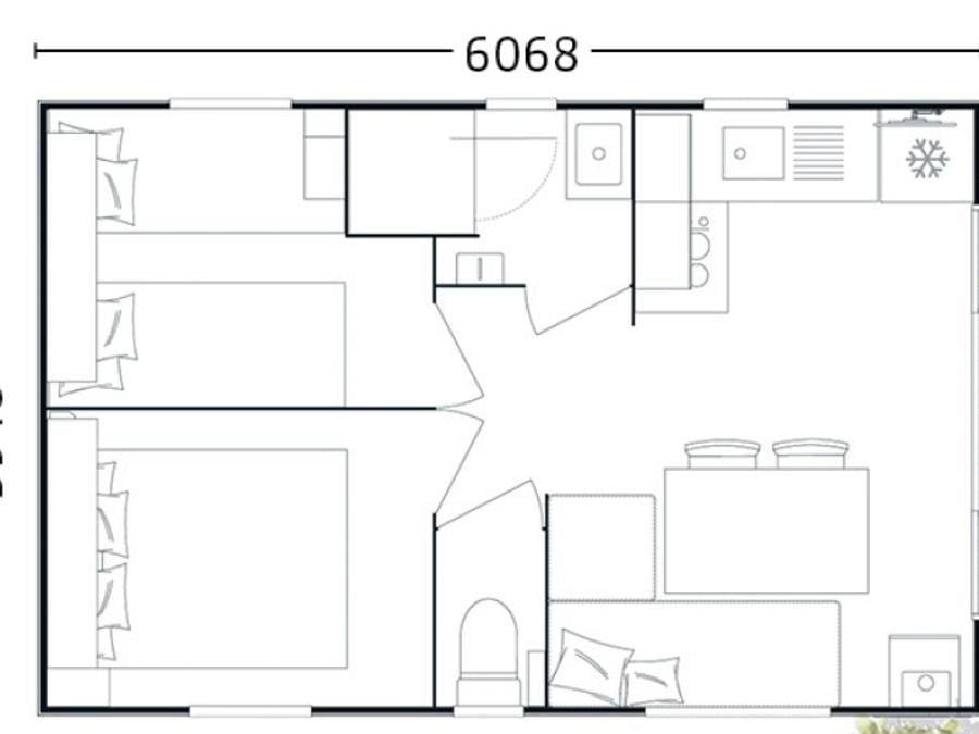Mobilhome 4 personnes - MOBIL-HOME 27m² / 2 chambres 9