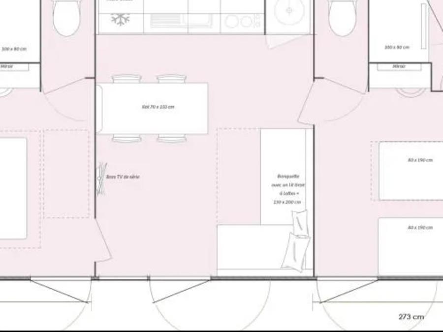 Mobilhome 4 personnes - CLIM- SUPER PREMIUM 2 CH / 2 SDE E 7