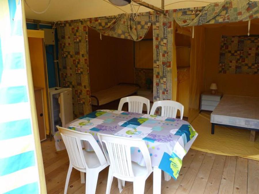 Bungalow toilé 5 personnes - Bungalow Toilé Prunier Standard 25m² (sans sanitaires) - 2 chambres + Terrasse non couverte 10m² 5 pers. 2